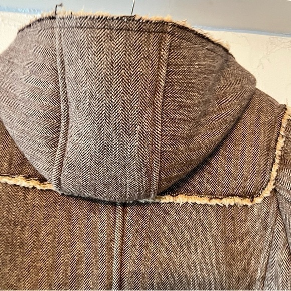 Esprit Wool Hooded Coat Size 8 - Picture 7 of 9